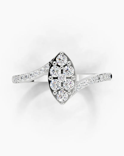 Golden Sparking Women Ring