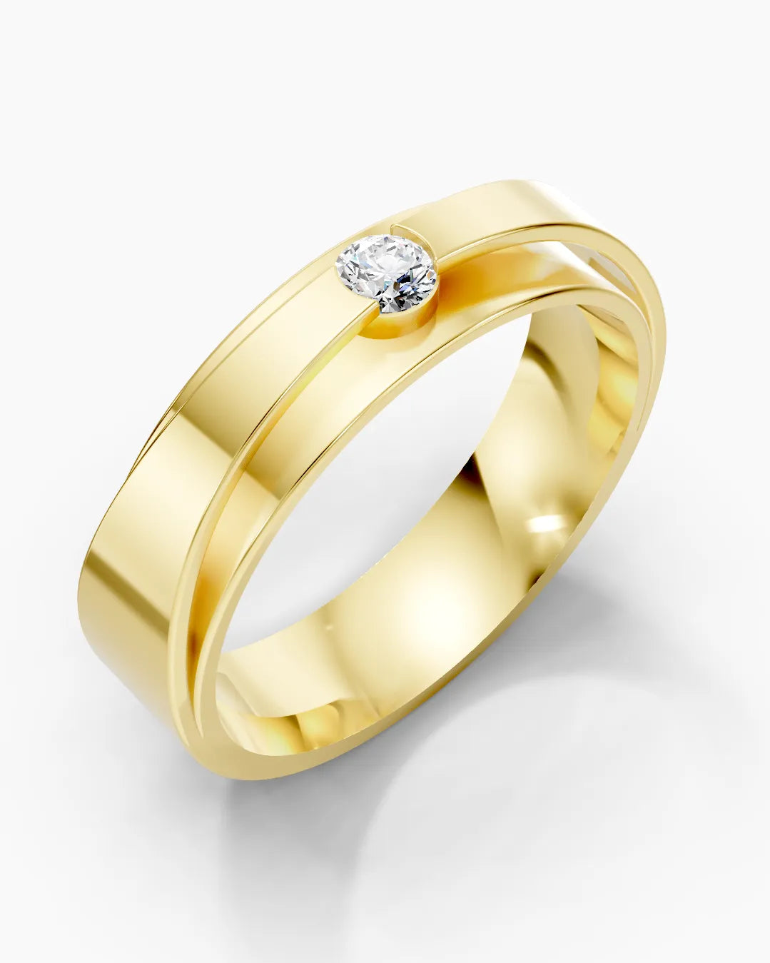 Tactile Bright Men Ring
