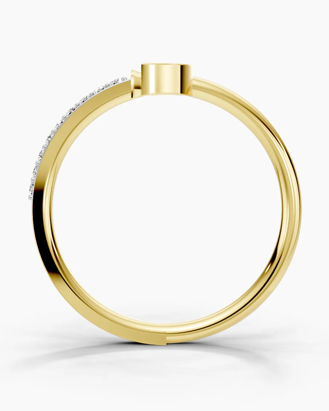 Half-Moon Sparkle Women Ring