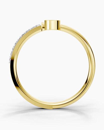 Half-Moon Sparkle Women Ring