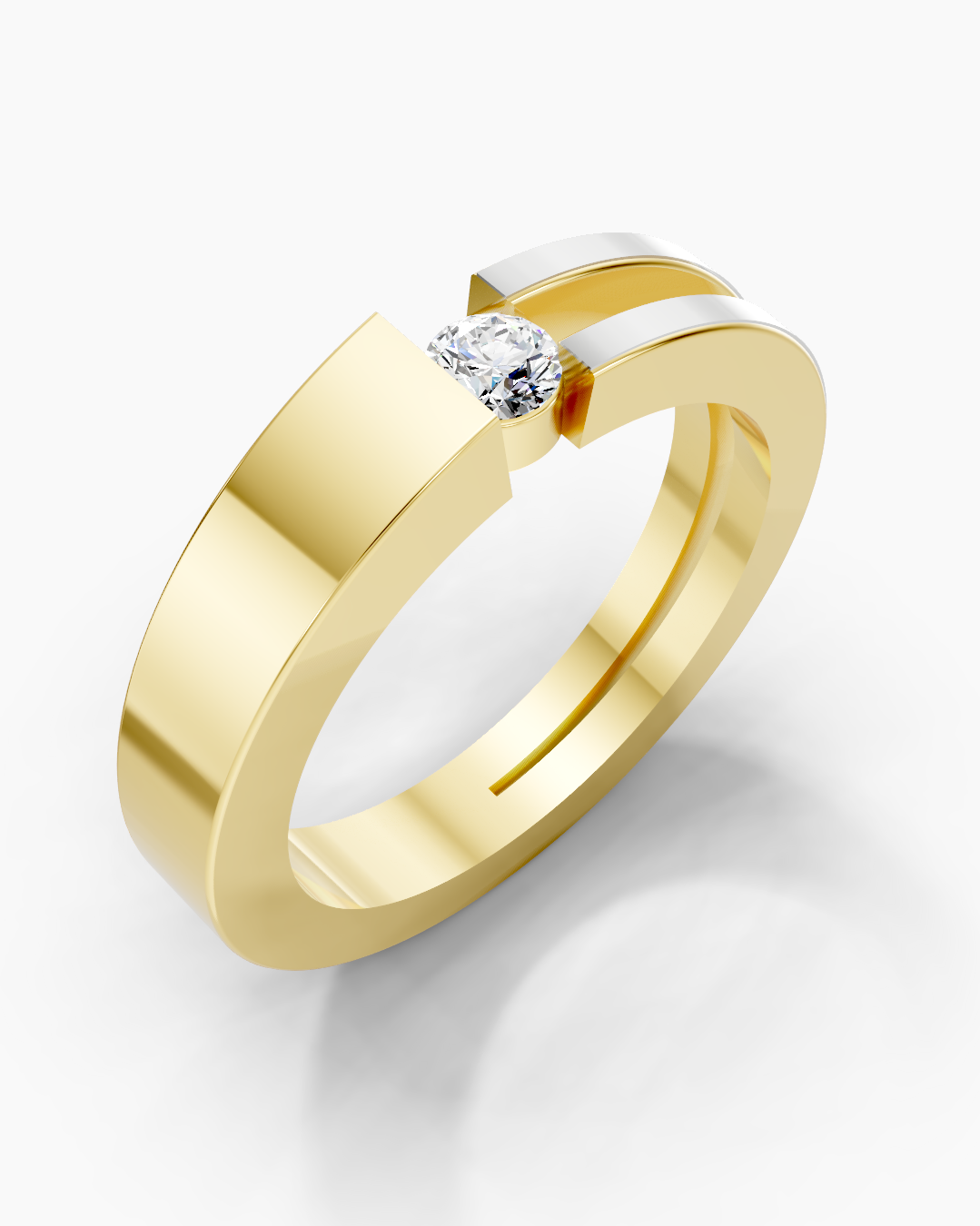 Obsidian Float Men Ring