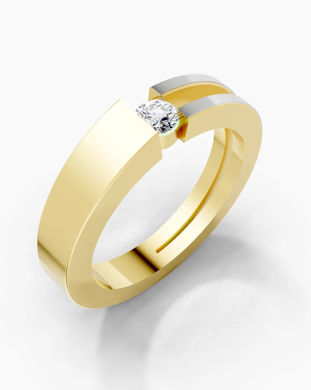 Obsidian Float Men Ring