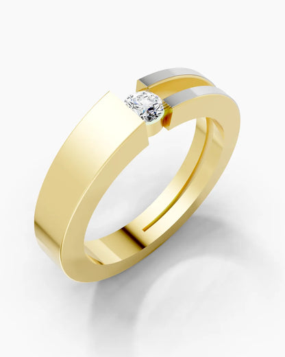 Obsidian Float Men Ring