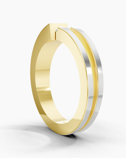 Obsidian Float Men Ring
