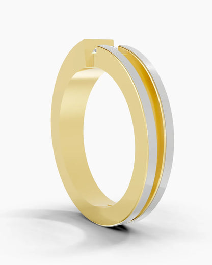 Obsidian Float Men Ring