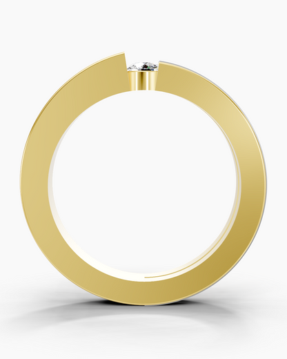 Obsidian Float Men Ring