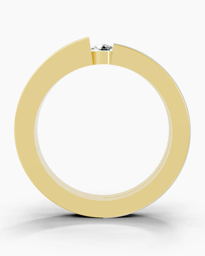 Obsidian Float Men Ring