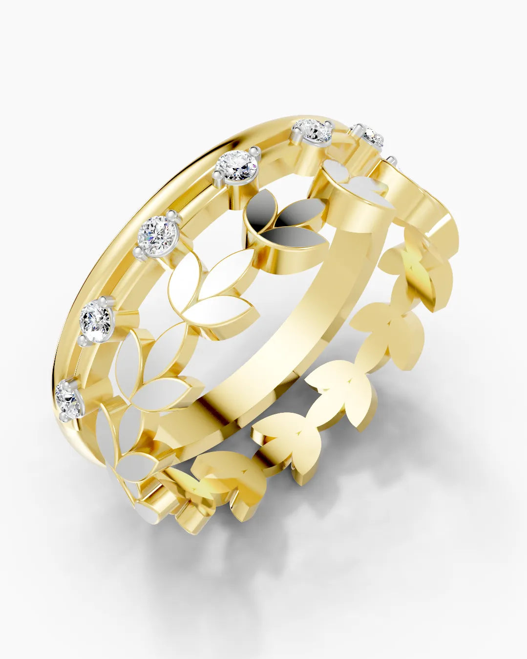 Lush Petal Leaf  Women Ring
