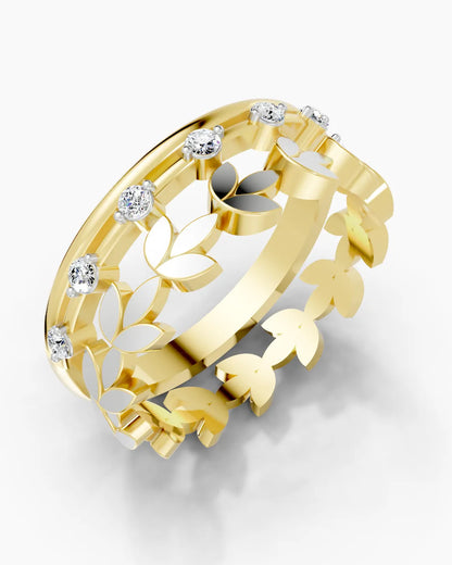 Lush Petal Leaf  Women Ring