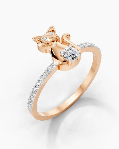 Playful Kitty Women Ring