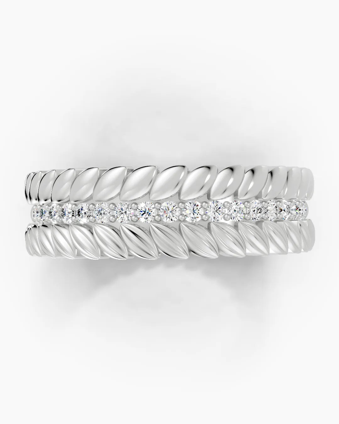 Diamond Grove Leaf Men Ring