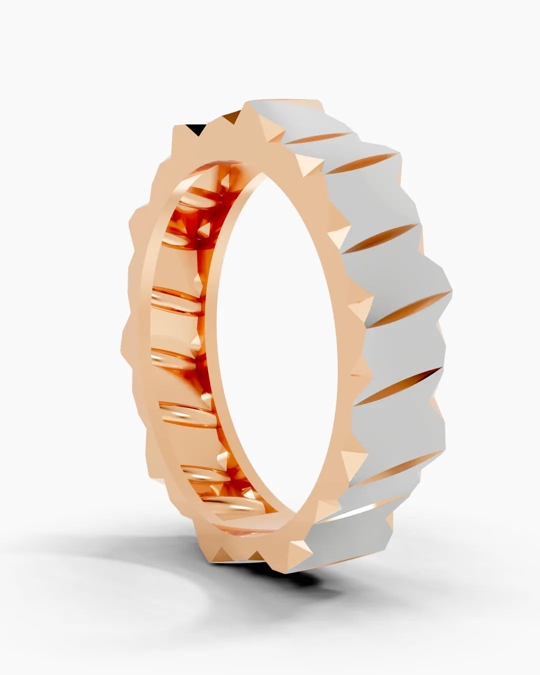 Solo Peak Textured Men Ring