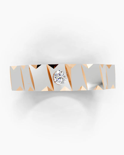 Solo Peak Textured Men Ring