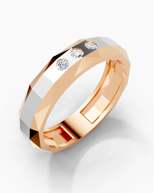 Steel Crown Diamond Men Ring