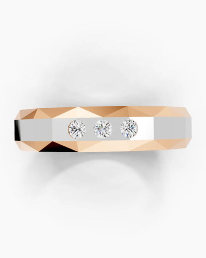 Steel Crown Diamond Men Ring