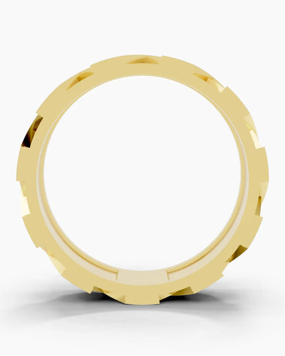 Steel Grain Diamond Men Ring