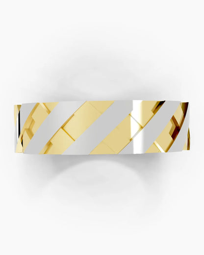 Steel Grain Diamond Men Ring