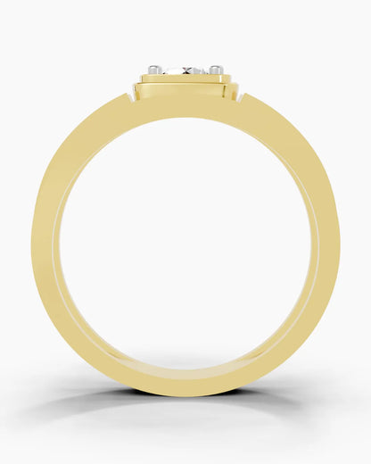 Modern Strip Diamond Men Ring