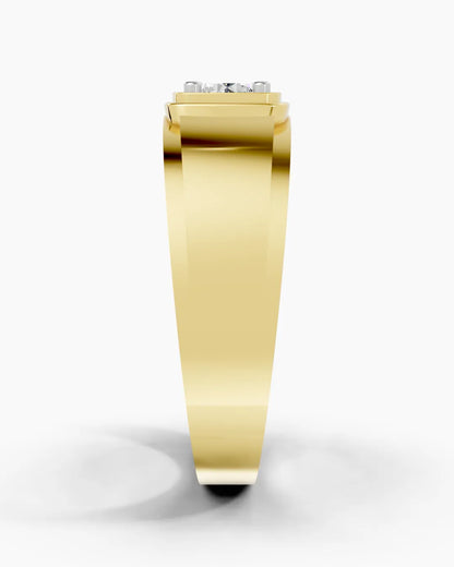 Modern Strip Diamond Men Ring