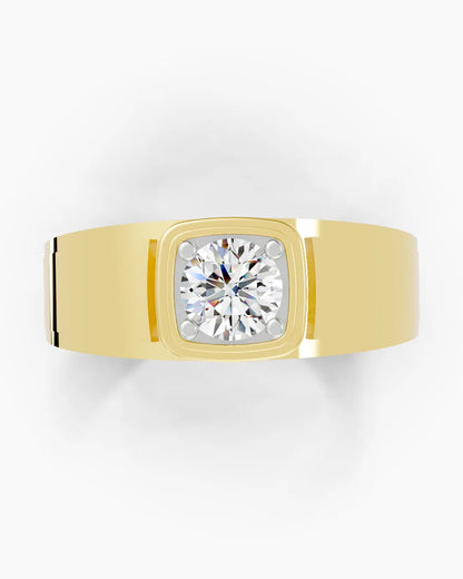 Modern Strip Diamond Men Ring