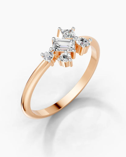 Blossom Arc Multi-Stone Women Ring