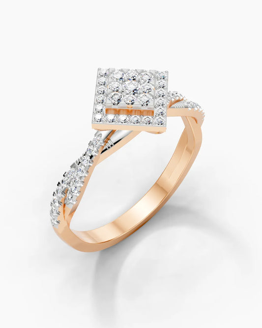 Crimson Round Women Ring