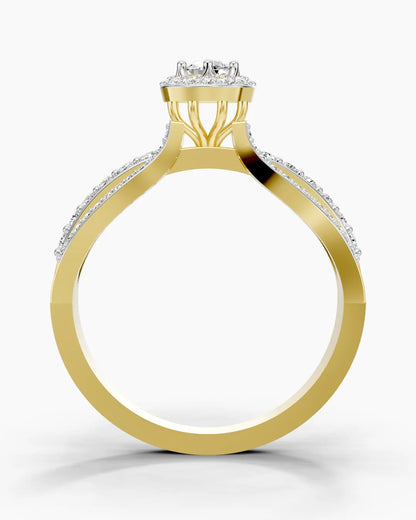 Moonlit Spiral Women Ring