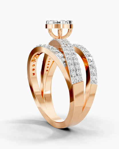 Trinity Spiral Women Ring