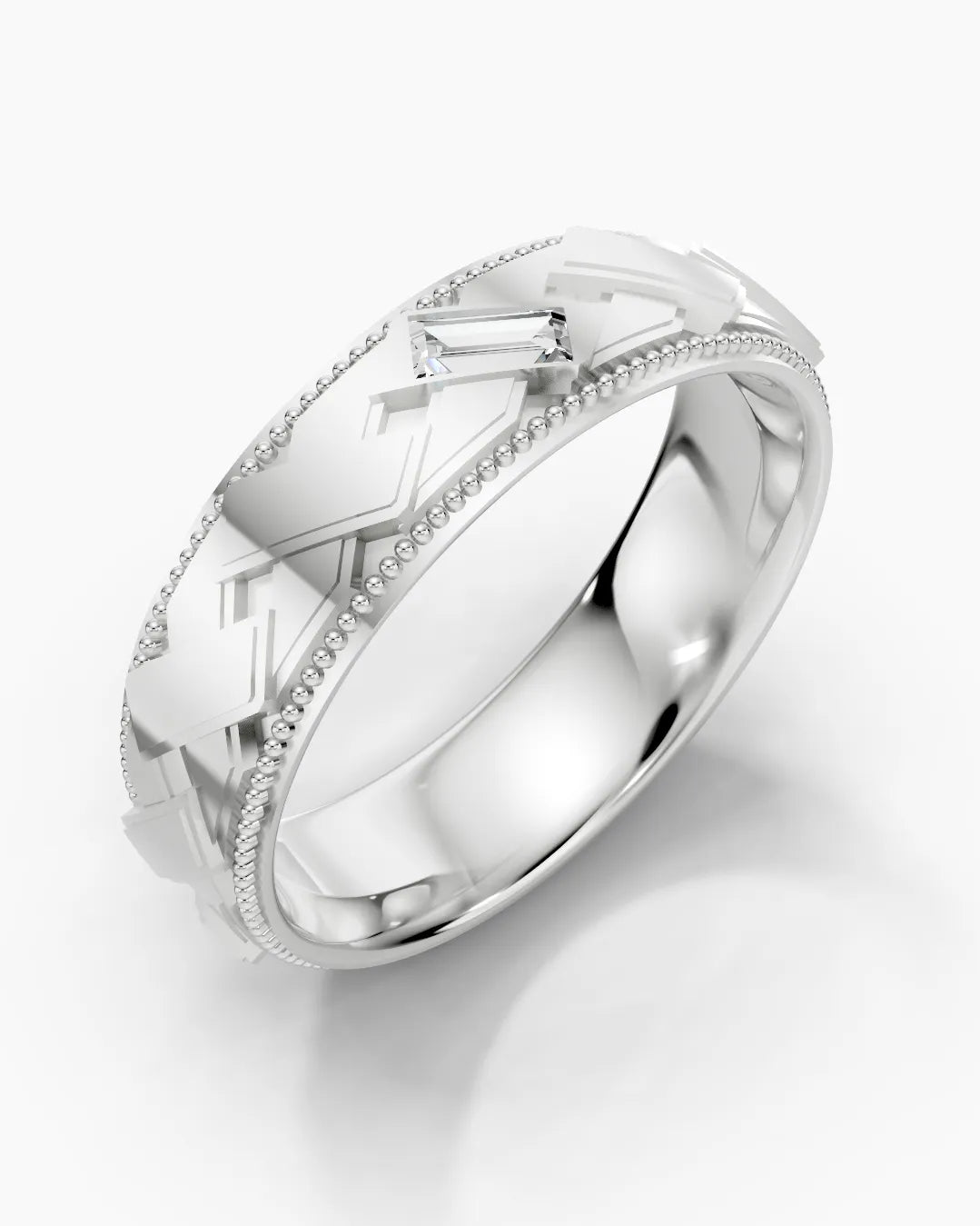 Baguette Trace Men Ring