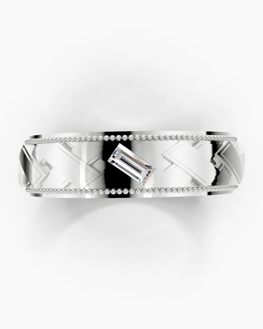 Baguette Trace Men Ring