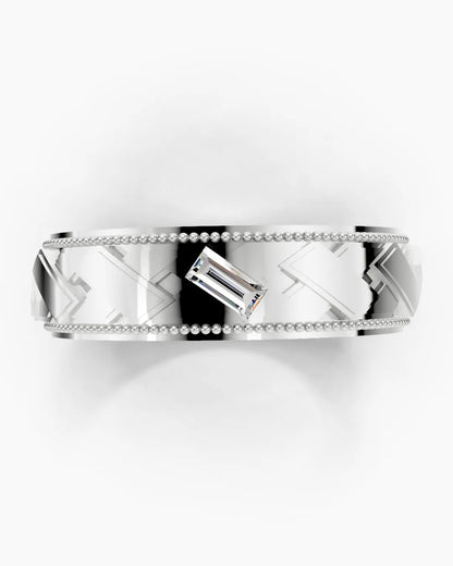 Baguette Trace Men Ring