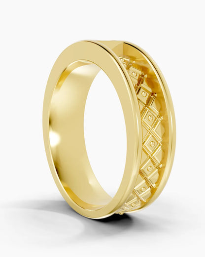 Golden Intersect Men Ring