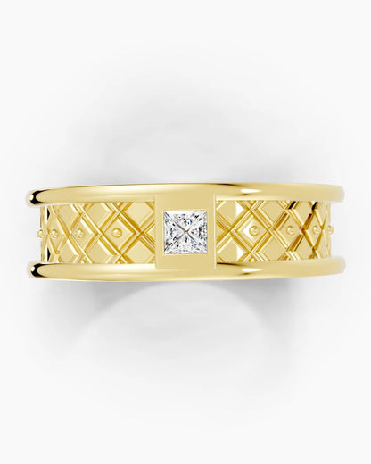 Golden Intersect Men Ring