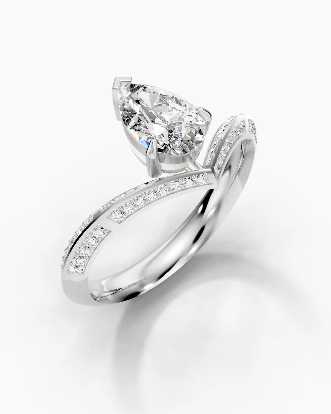 Graceful Pear Women Ring