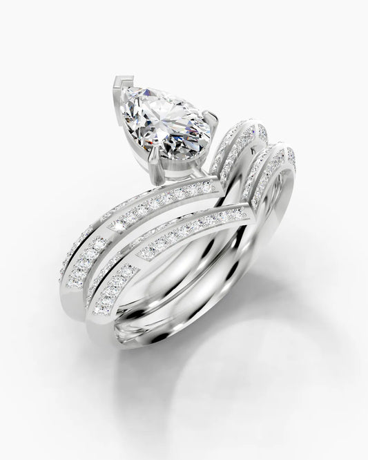 Aurora Glow Pear Women Ring