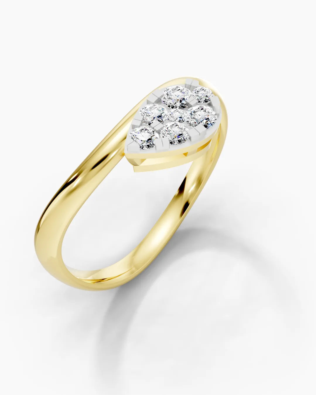 Pear Accent Stream Women Ring