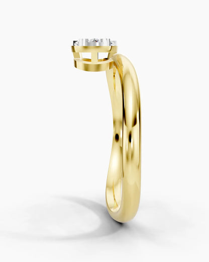 Pear Accent Stream Women Ring