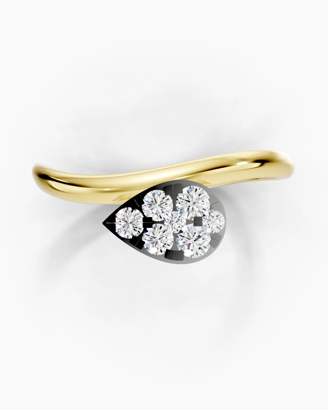 Pear Accent Stream Women Ring