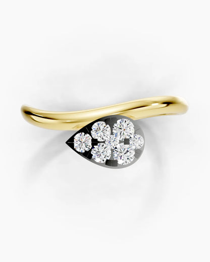 Pear Accent Stream Women Ring