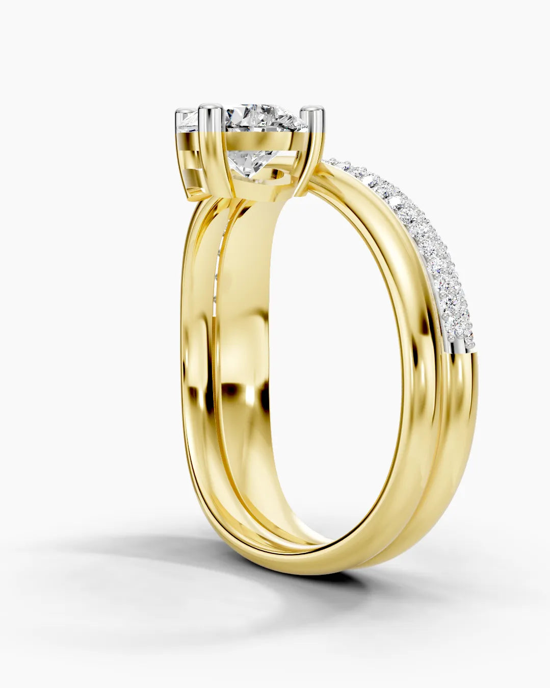 Crowned Teardrop Women Ring