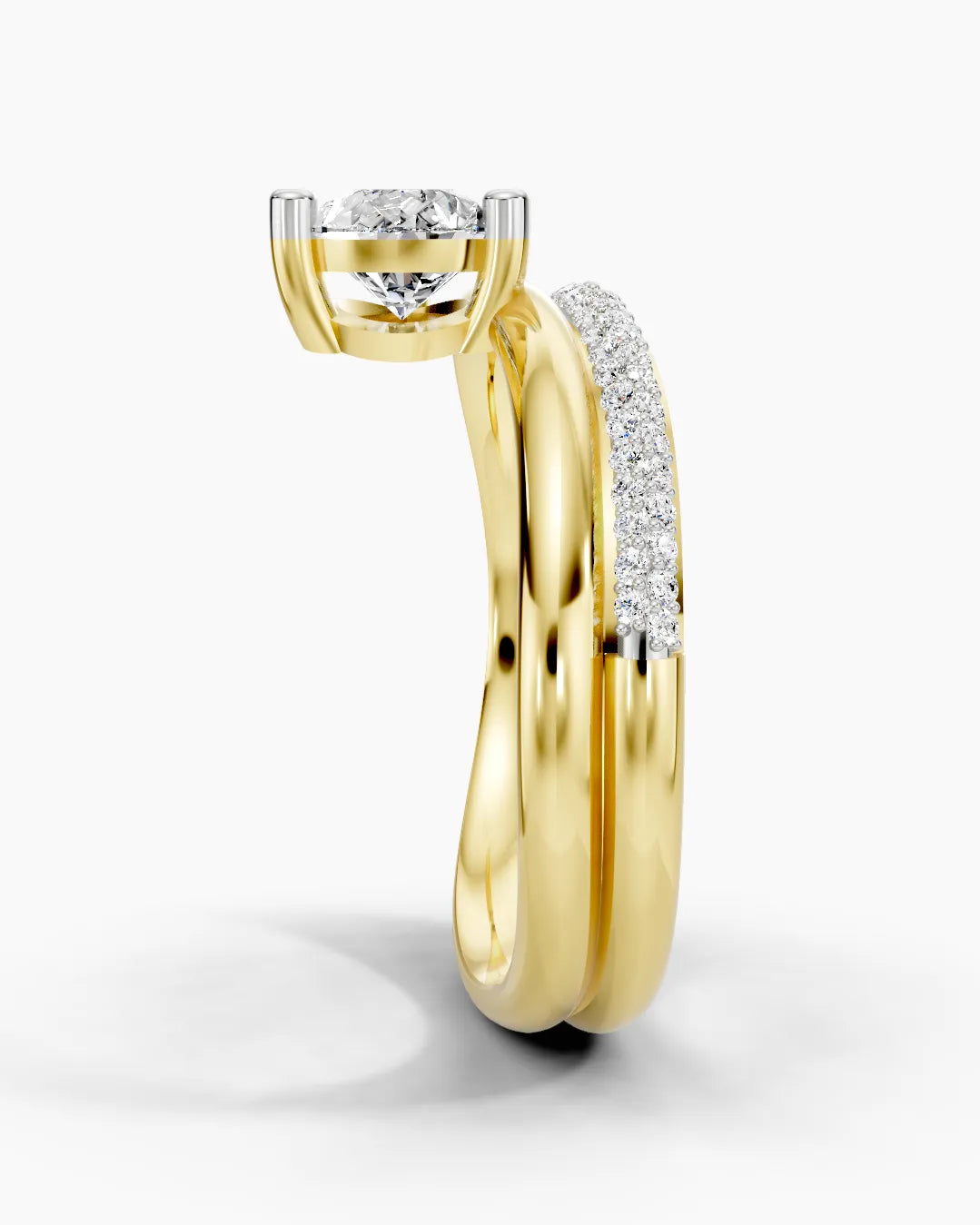 Crowned Teardrop Women Ring