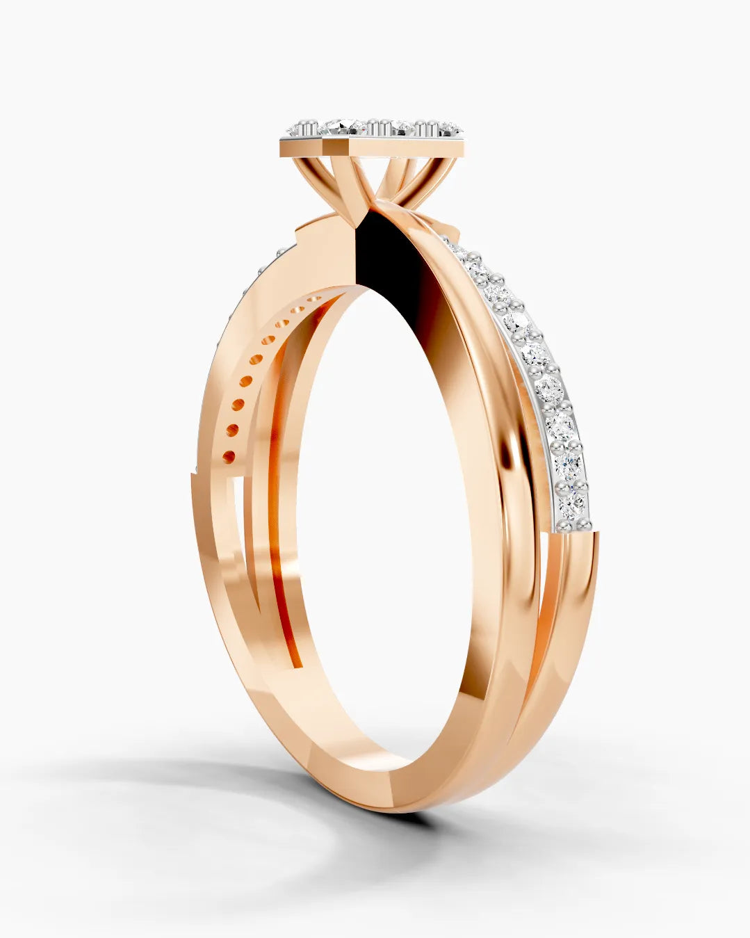 Emerald Grid Women Ring