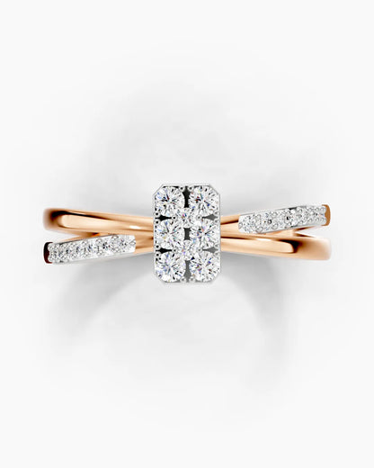 Emerald Grid Women Ring