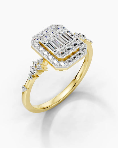Baguette Beam Women Ring