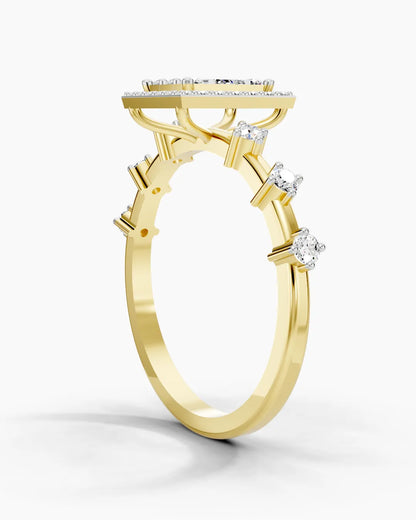 Baguette Grid  Women Ring
