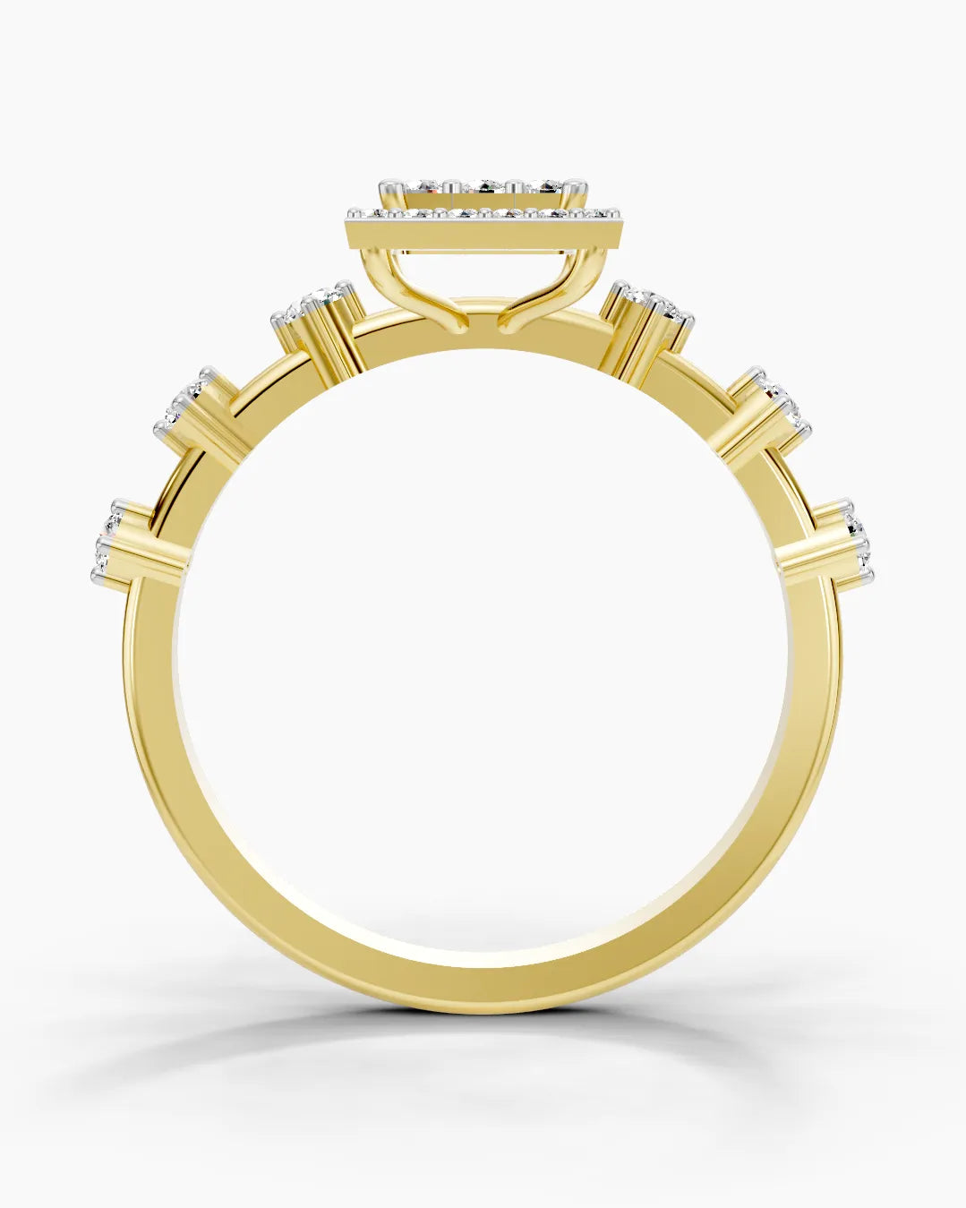 Baguette Grid  Women Ring