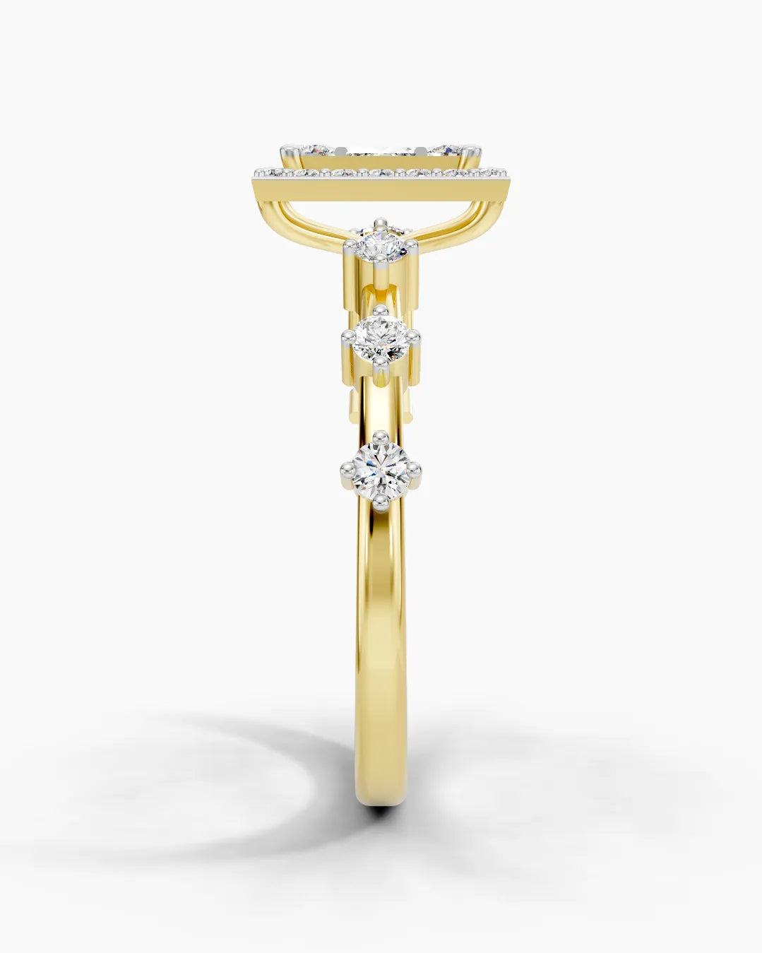 Baguette Grid  Women Ring