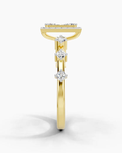 Baguette Grid  Women Ring