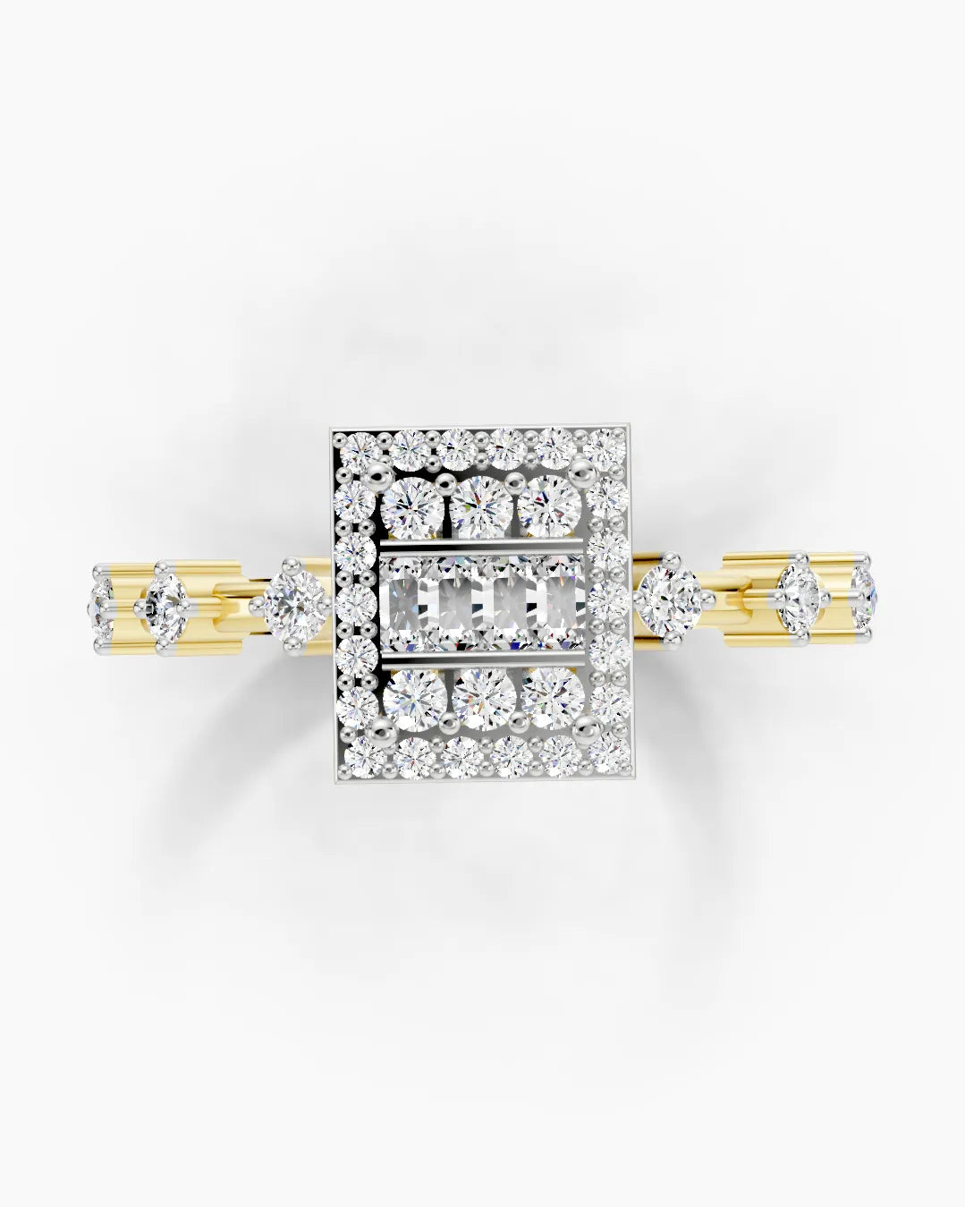 Baguette Grid  Women Ring