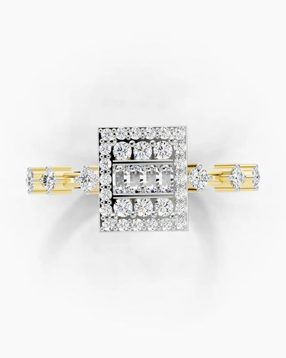 Baguette Grid  Women Ring